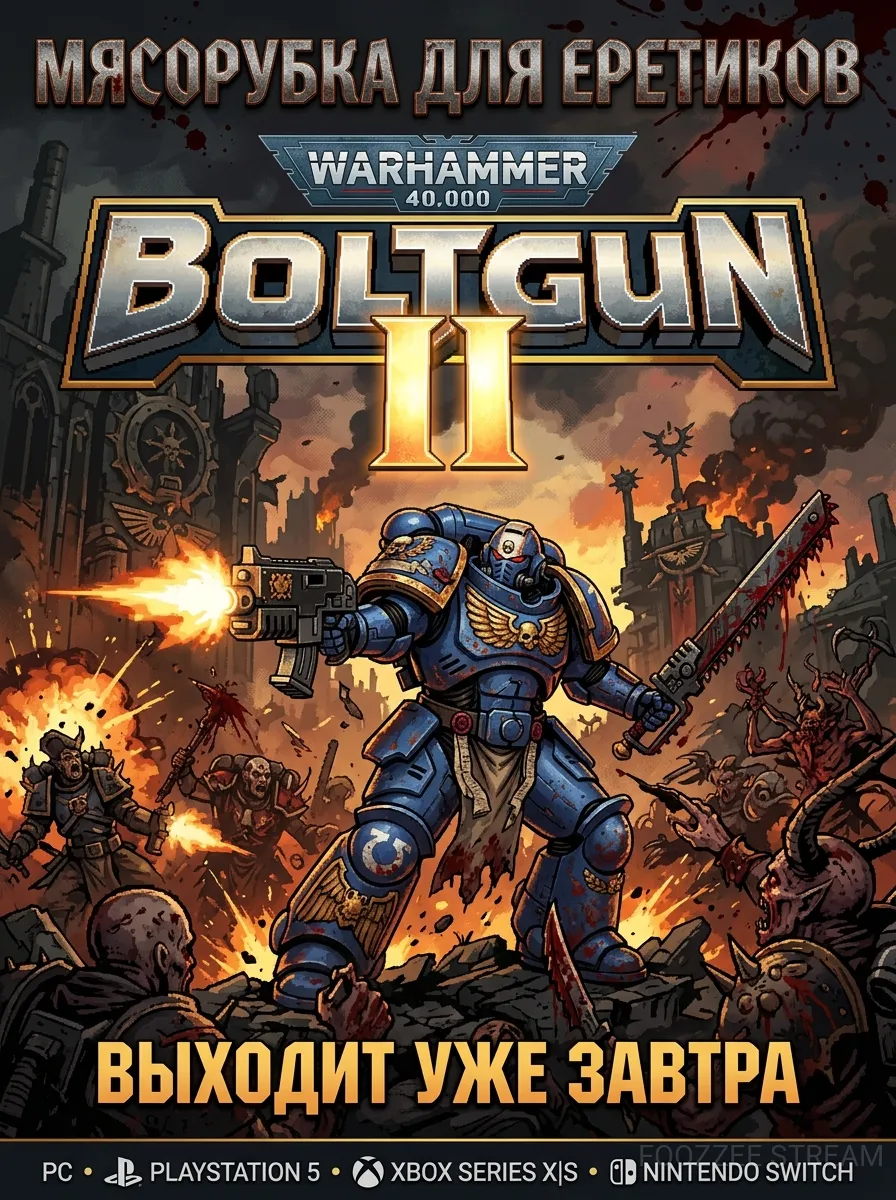 Мясорубка для еретиков: Warhammer 40,000: Boltgun II выходит уже завтра